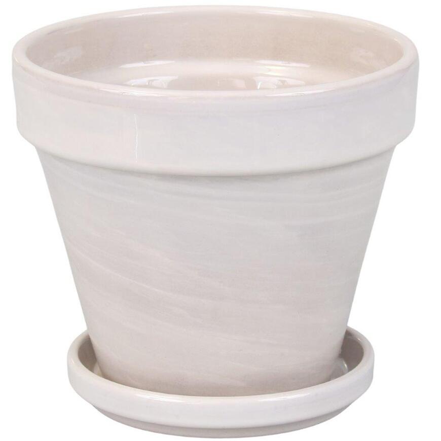 Květináč BLT granit lazur 18 cm + podmiska 16 cm