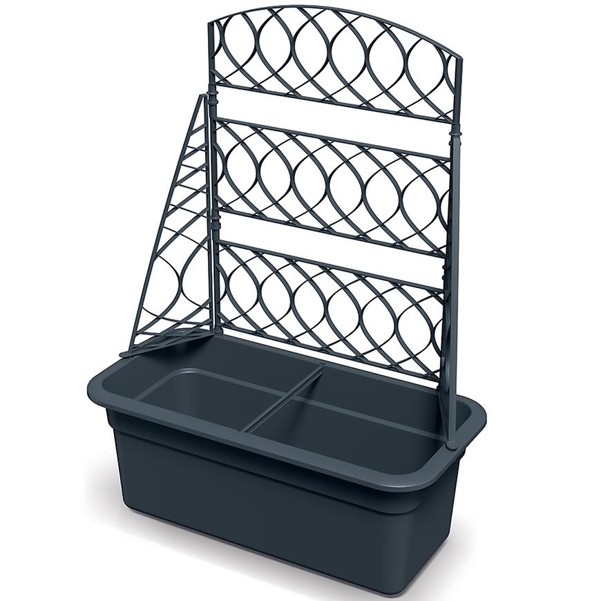 Květináč s pergolou BLOMA 58cm antracitový