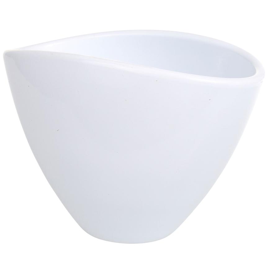 Obal na rostliny oválný 18cm bílý