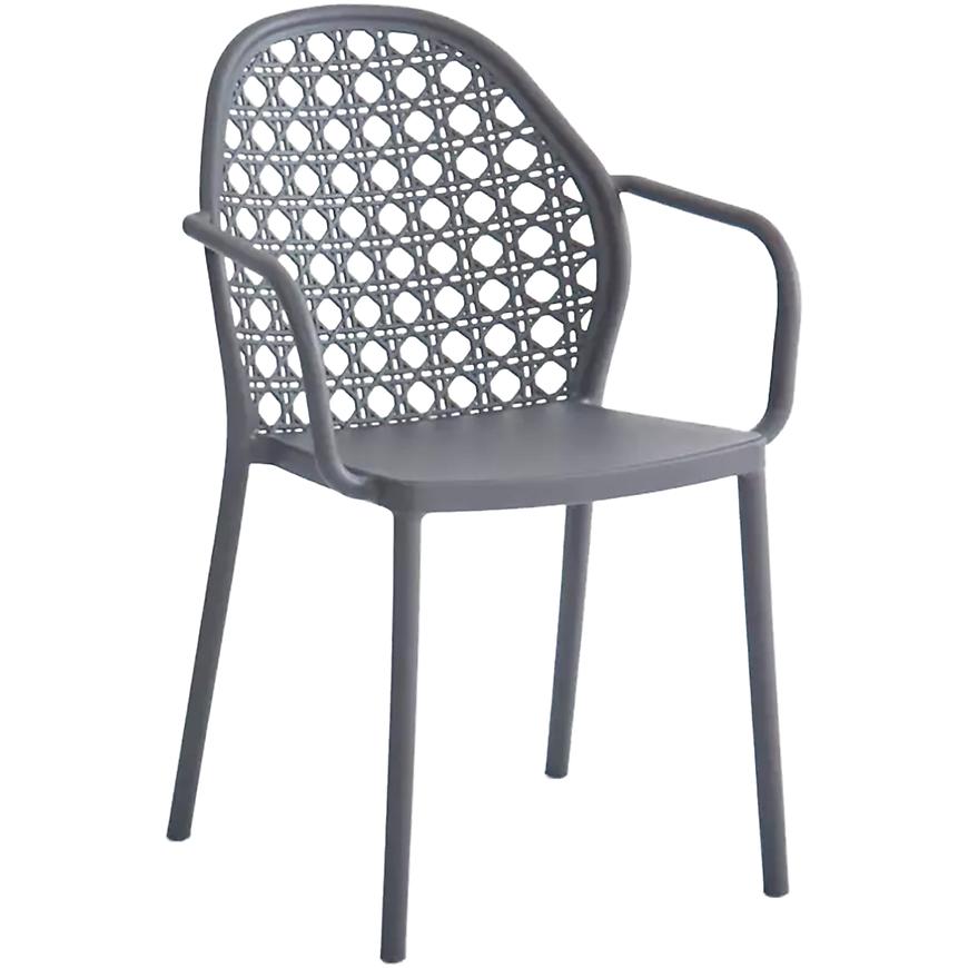 Plastová židle antracit  82x58x54 cm
