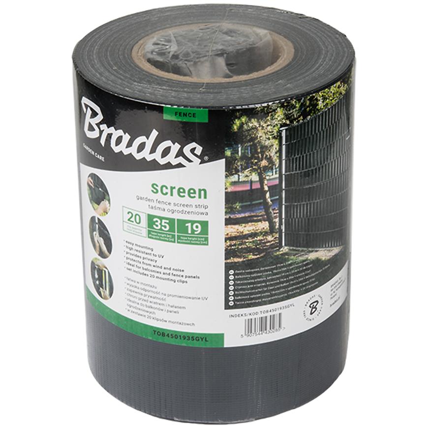 Plotová páska 19 cm x 35 m šedý TOB4501935GYL