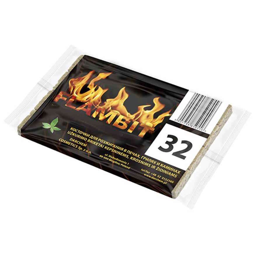 Podpalovač na gril šedý, 32 kostek