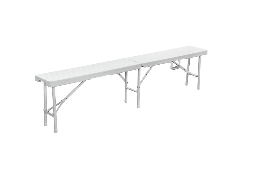 Skládací kempingová lavice bílá