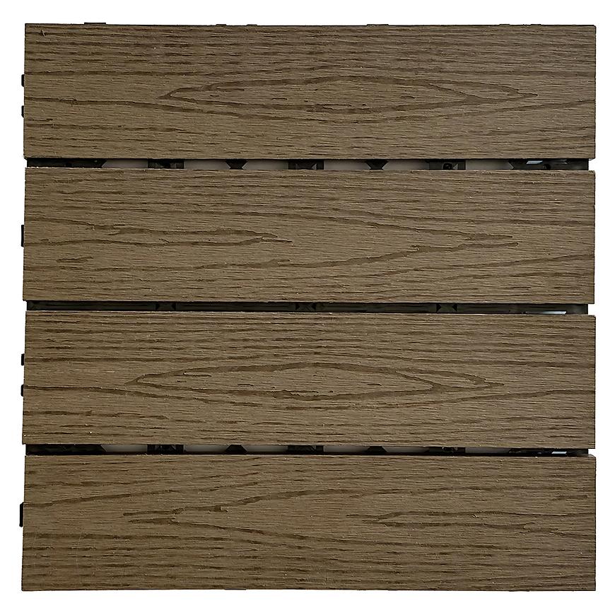 Terasová dlaždice tmavě hnědá, kompozit 300X300