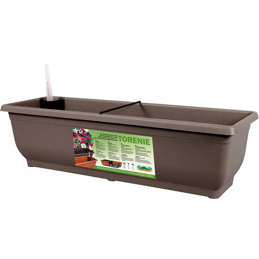 Truhlík samozavlažovací Torenie 75 x 19 x 17 - hnědo-šedý