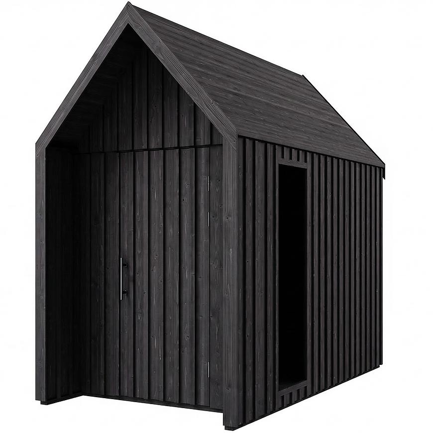 Zahradní domek Swedish Barn 1629 černý V2