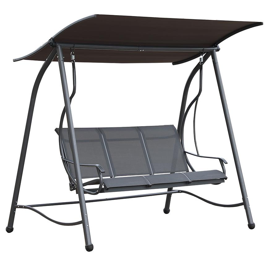 Zahradní houpačka šedá 170x120x200