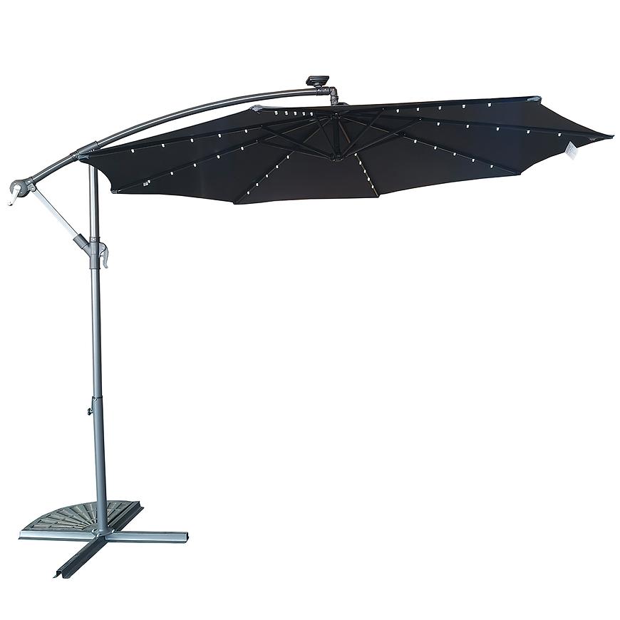 Zahradní slunečník Sora s LED osvětlením 300 cm antracite