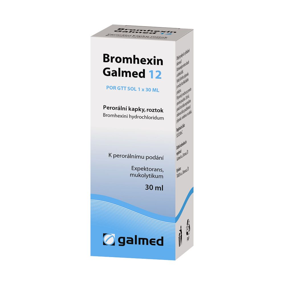 Galmed Bromhexin 12 mg/ml perorální kapky, roztok 30 ml