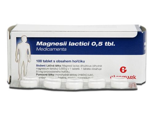 Medicamenta Magnesii lactici 0,5 tbl. 100 tablet