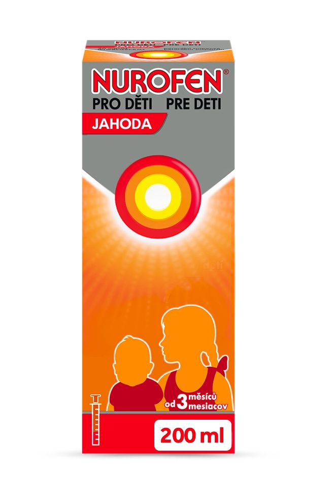 Nurofen pro děti 20 mg/ml jahoda suspenze 200 ml