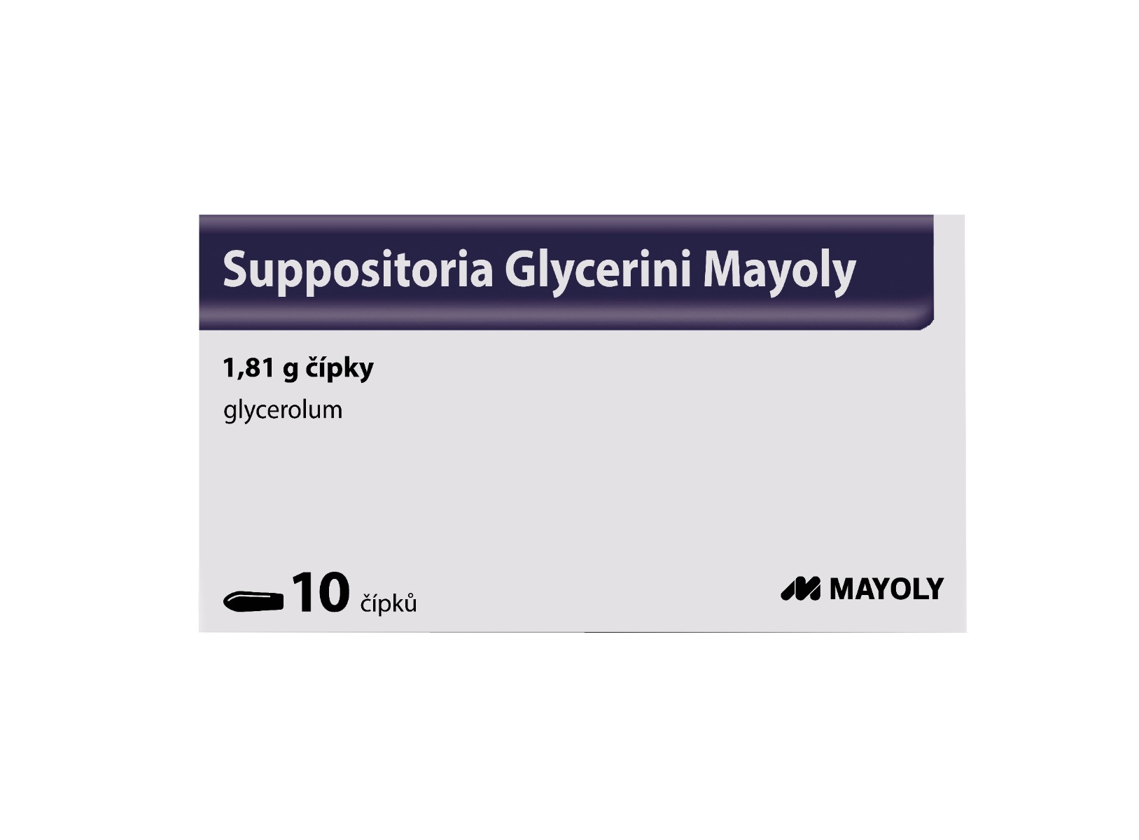 Suppositoria Glycerini Mayoly 1,81 g čípky 10 ks