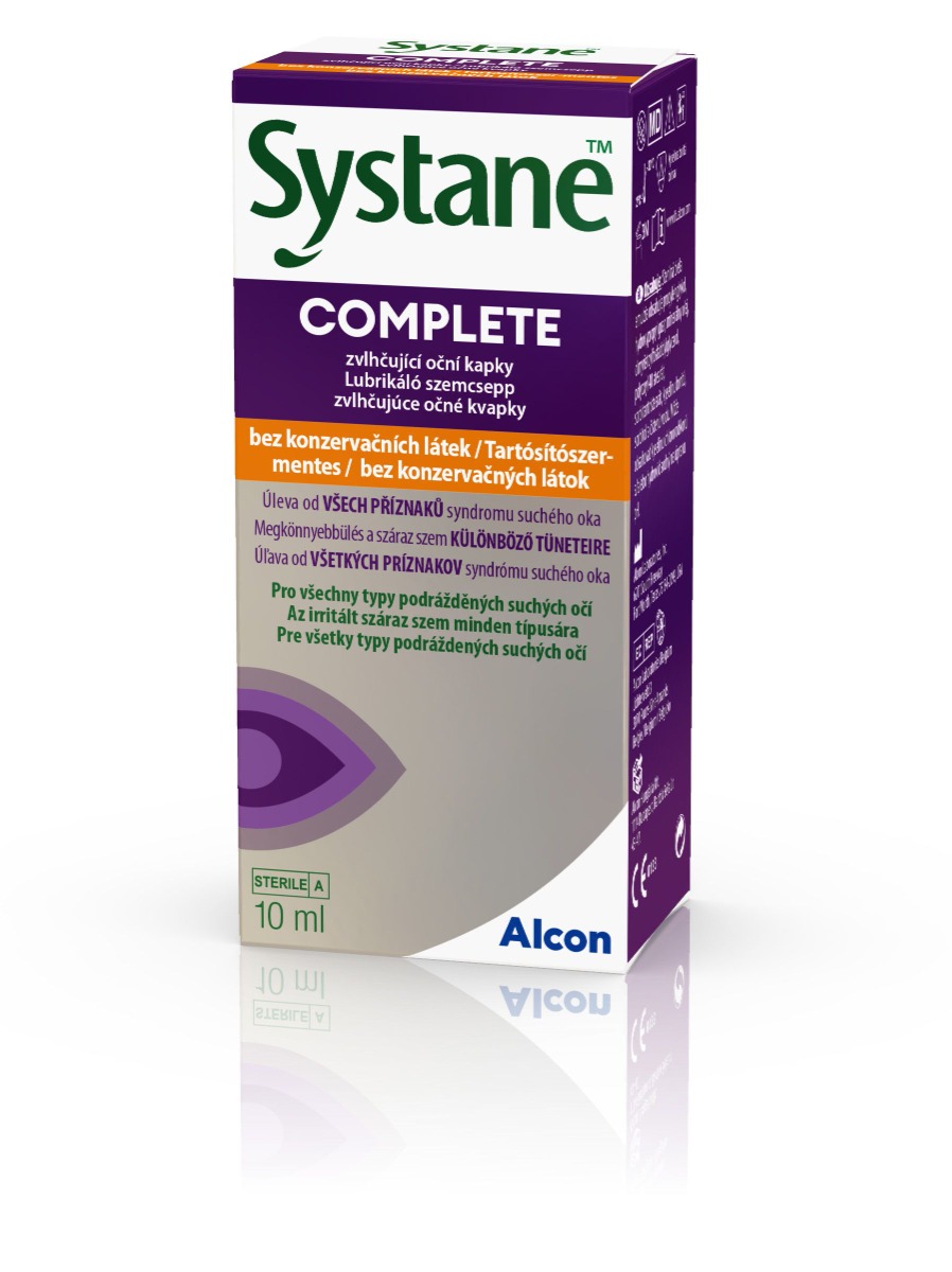 Systane Complete bez konzervačních látek zvlhčující oční kapky 10 ml