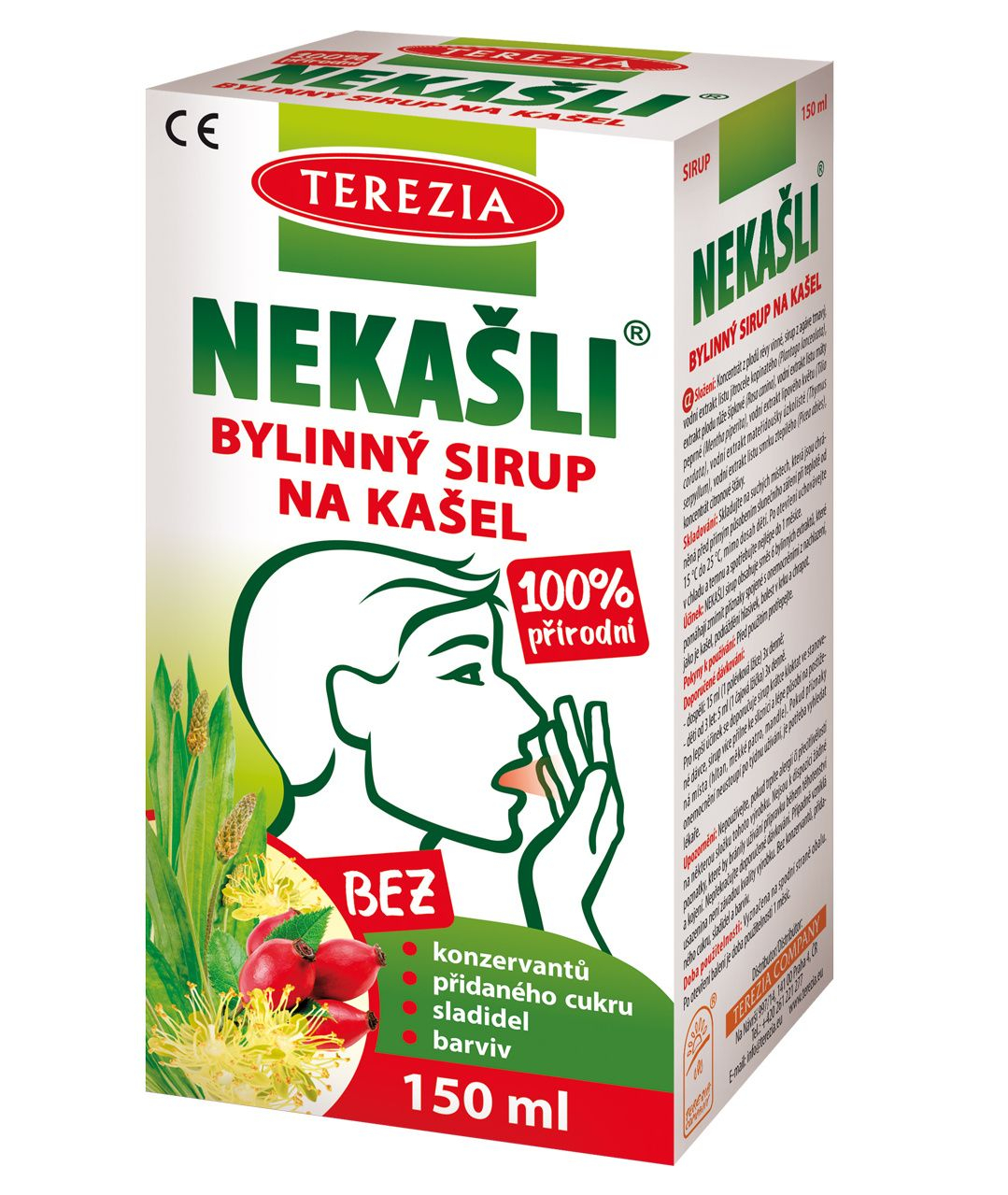 Terezia NEKAŠLI 100% přírodní bylinný sirup 150 ml